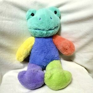 Build-A-Bear Hoppy Colors Frog Stuffed Animal | Multi-Bright Plush